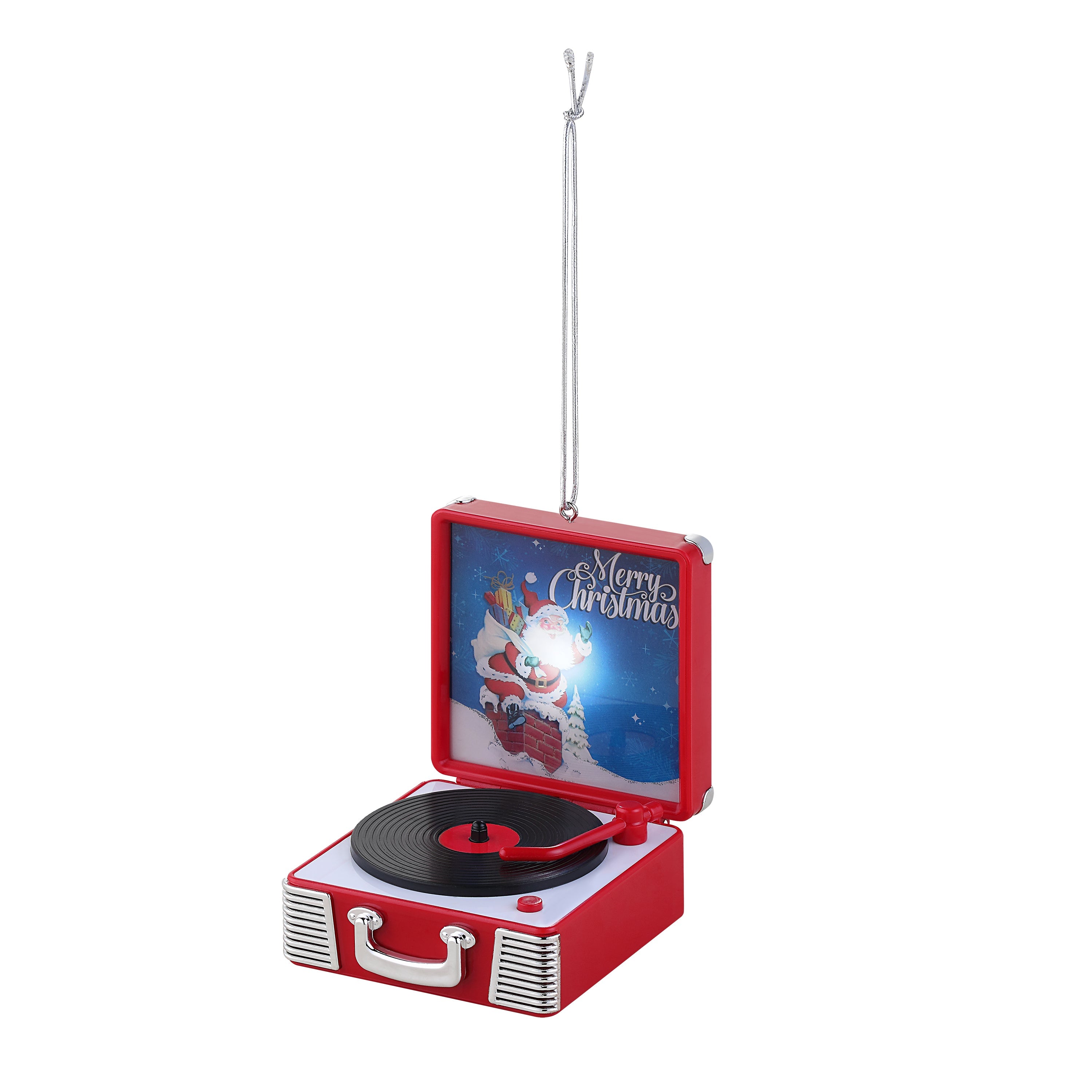 3.8" Retro Vinyl Record Player Ornament - Mr. Christmas