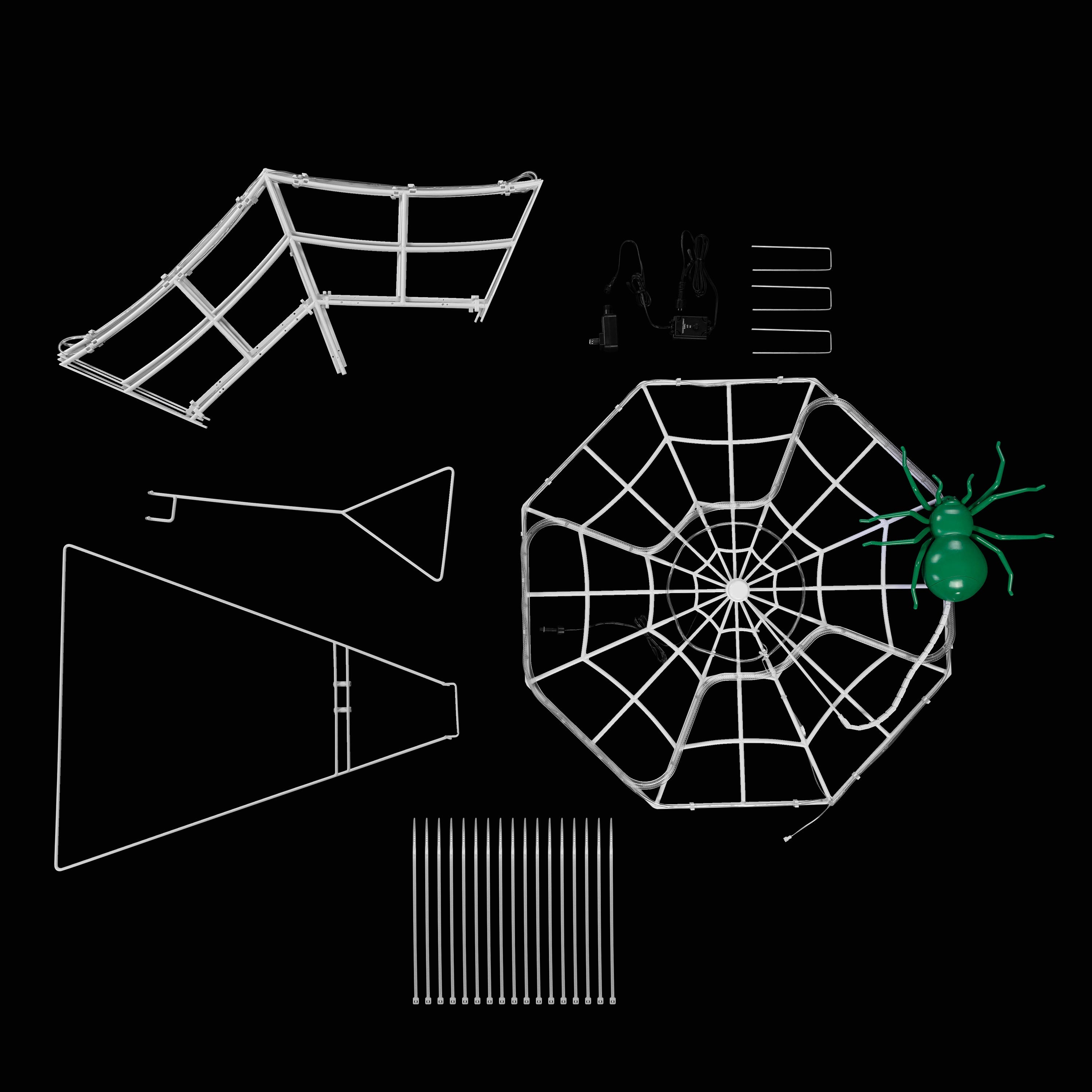 4' Outdoor Animated Spider Web - Mr. Christmas