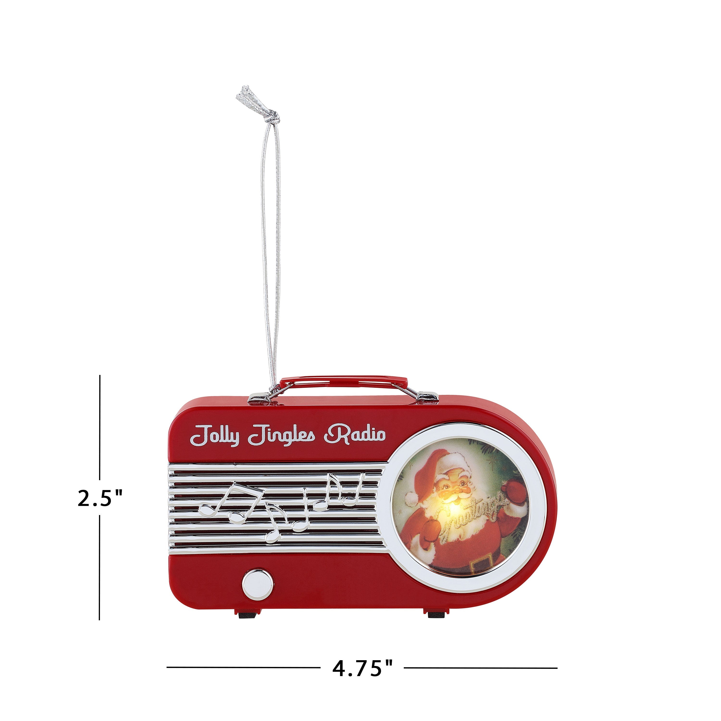4.75" Retro Radio Ornament - Red - Mr. Christmas