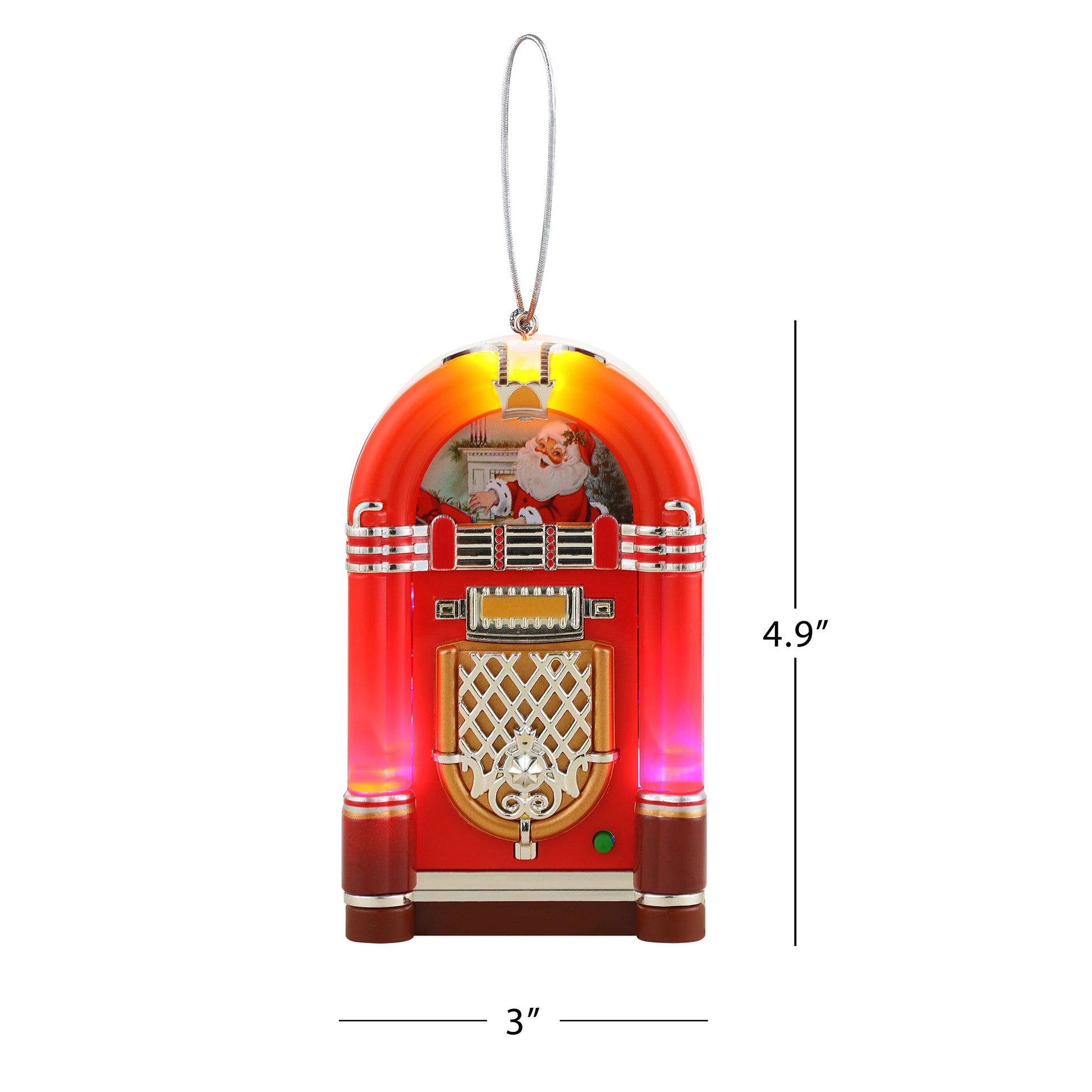 4.9" Retro Jukebox Ornament - Red - Mr. Christmas