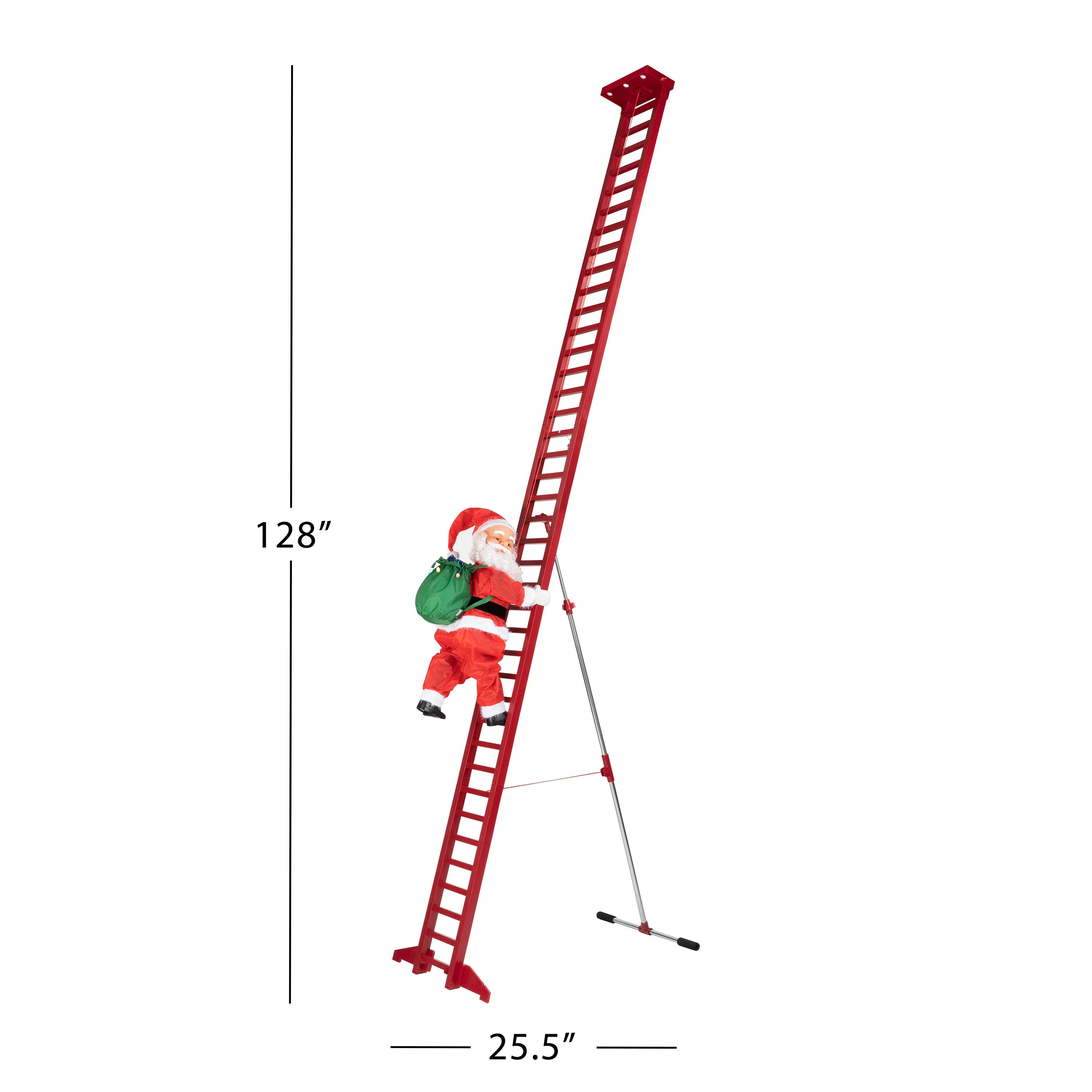 Mr. Christmas 10' Outdoor Animated Super Climbing Santa Dimensions image showing width and height