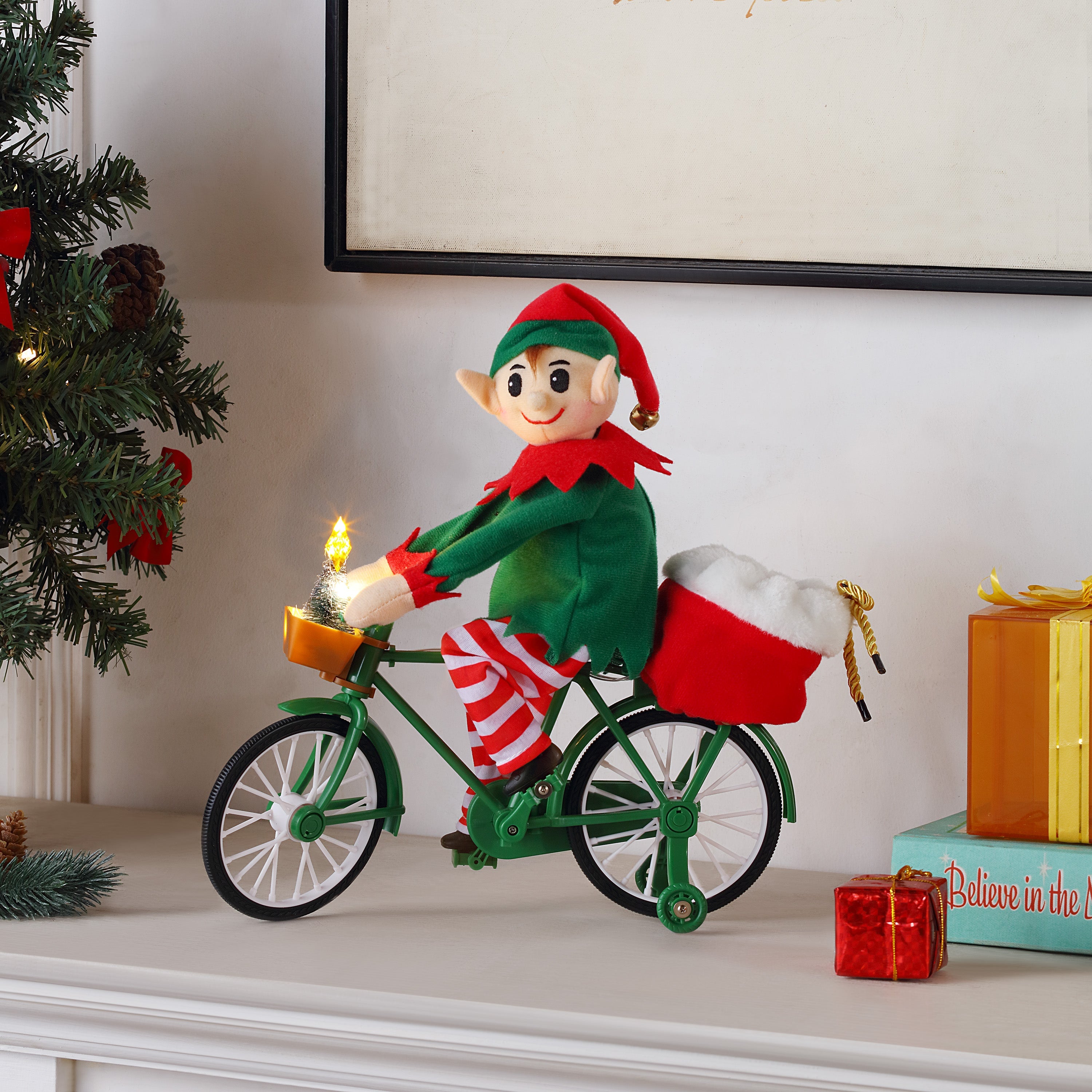11" Animated Cycling Elf