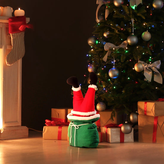 17" Animated Kicker in Bag - Santa