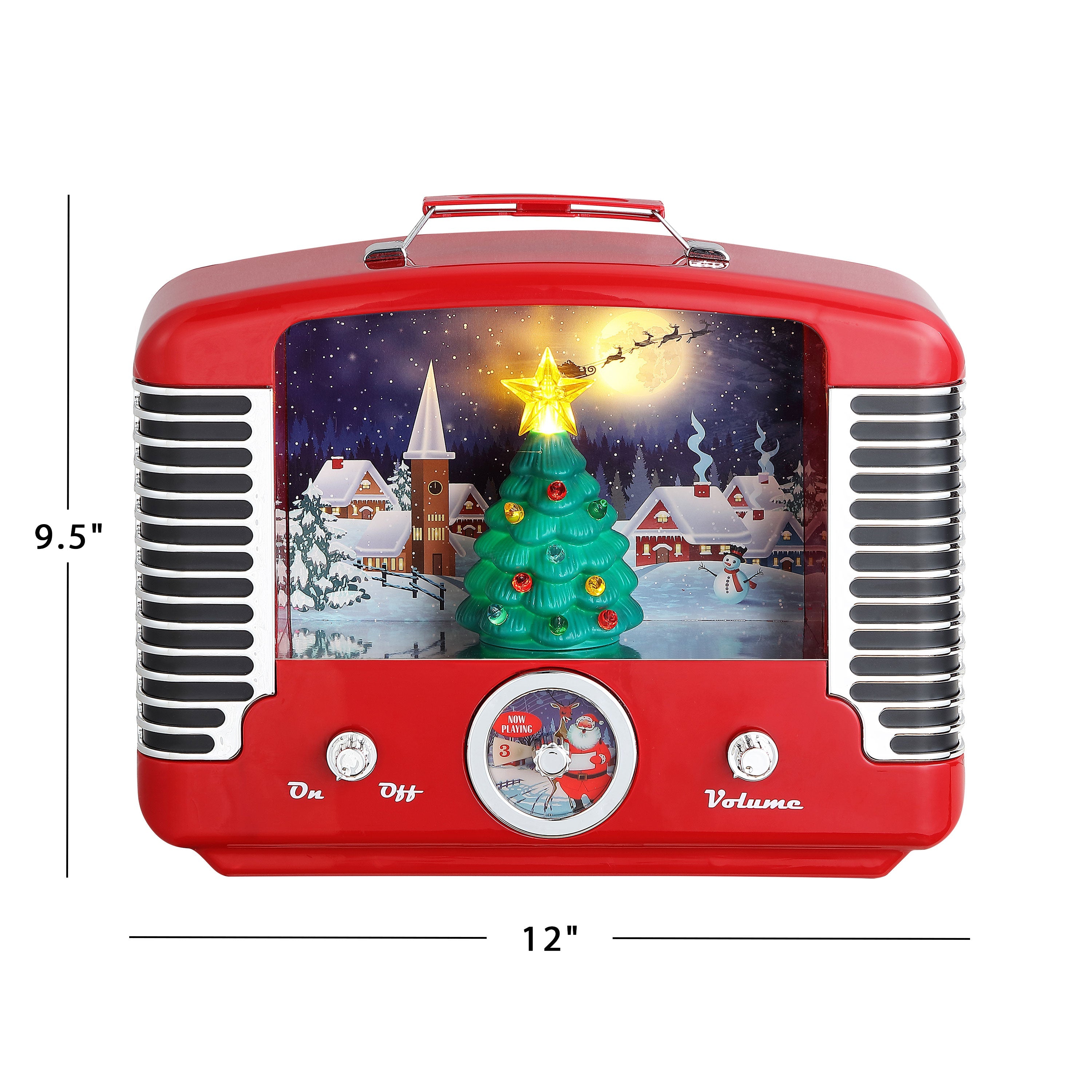 12" Nostalgic Tree Radio - Red