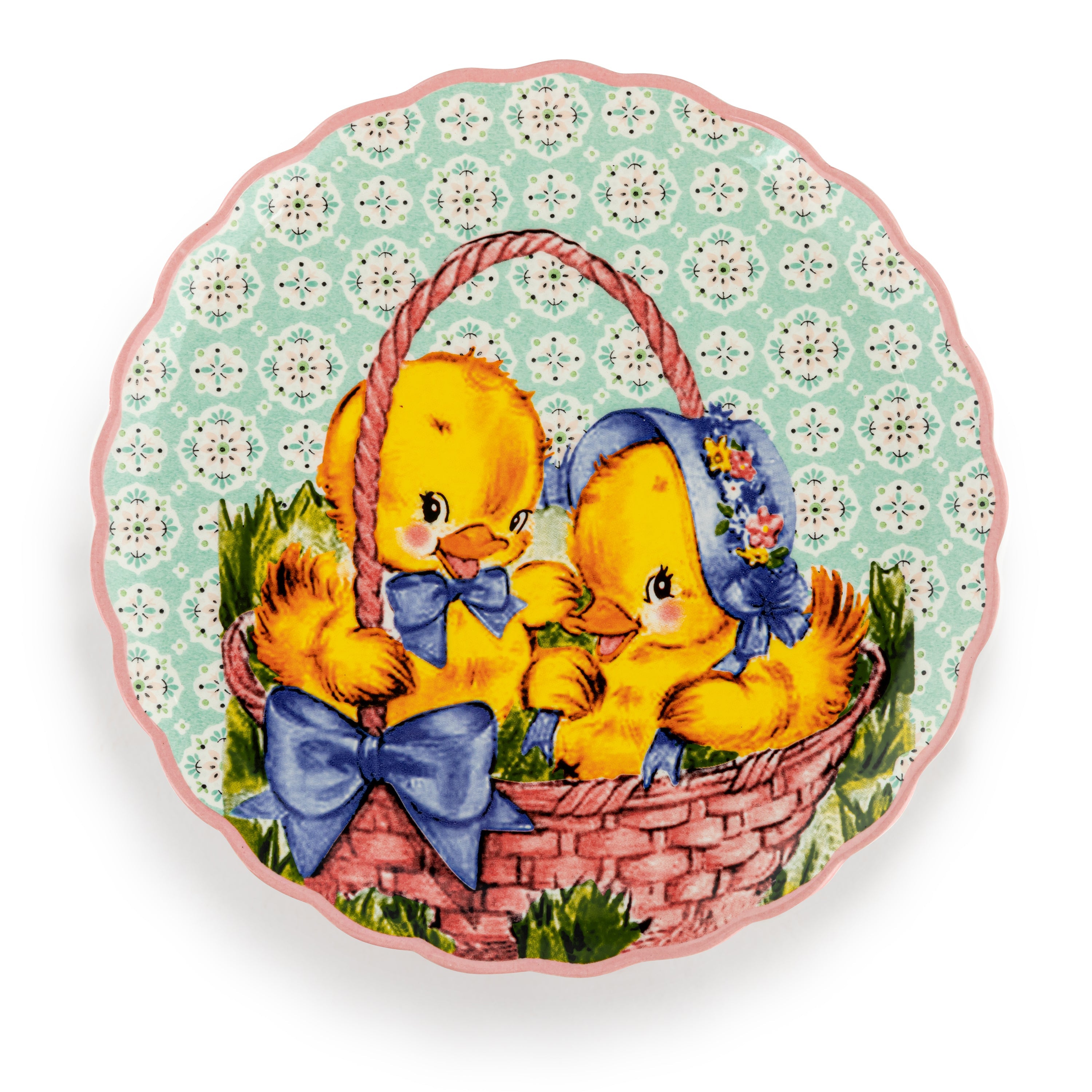 Mr. Cottontail 8" Ceramic Set of 4 Easter Plates - Mr. Christmas