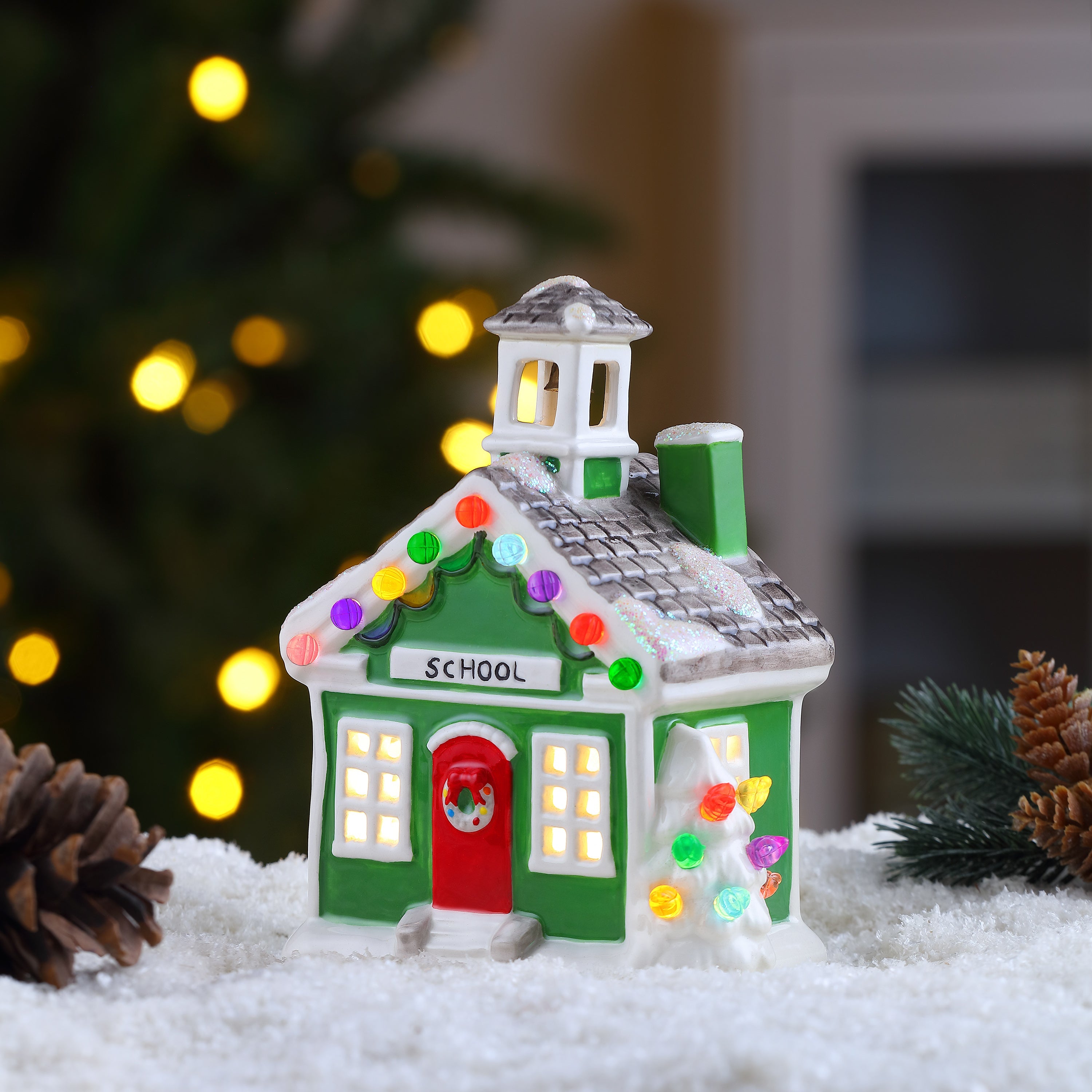 6" Nostalgic Ceramic Village School