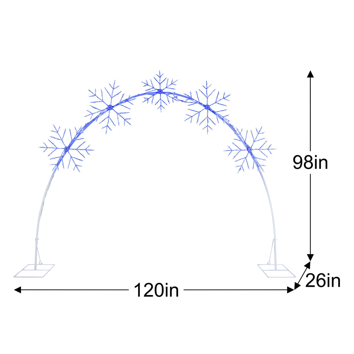 10 ft. Illuminated Snowflake Arch with Lightshow - Mr. Christmas