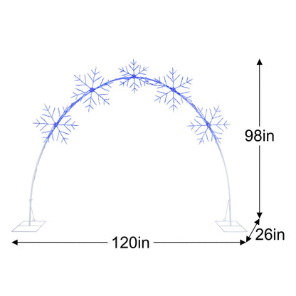 10 ft. Illuminated Snowflake Arch with Lightshow - Mr. Christmas