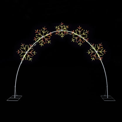 10 ft. Illuminated Snowflake Arch with Lightshow - Mr. Christmas