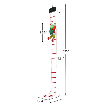 10 ft. Outdoor Animated Rope Ladder Climbing Grinch - Mr. Christmas
