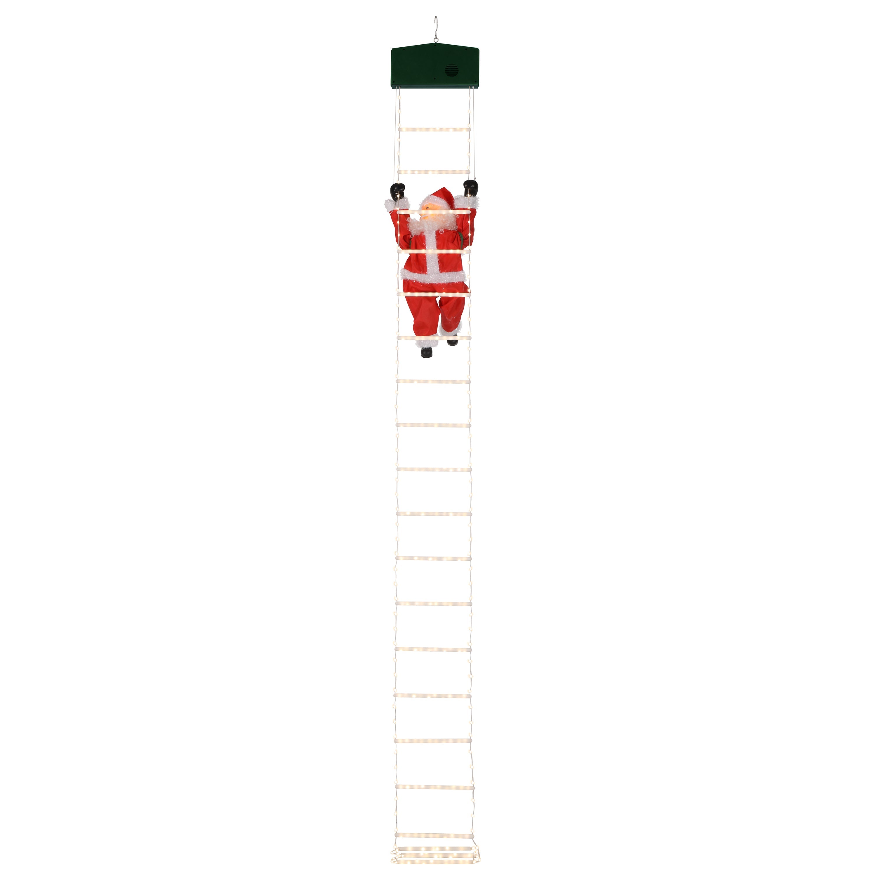 10 ft. Outdoor Animated Rope Ladder Climbing Santa – Mr. Christmas