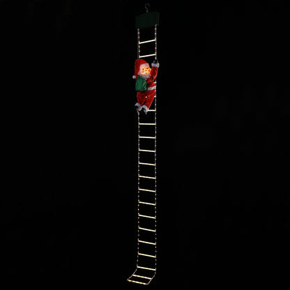 10 ft. Outdoor Animated Rope Ladder Climbing Santa - Mr. Christmas
