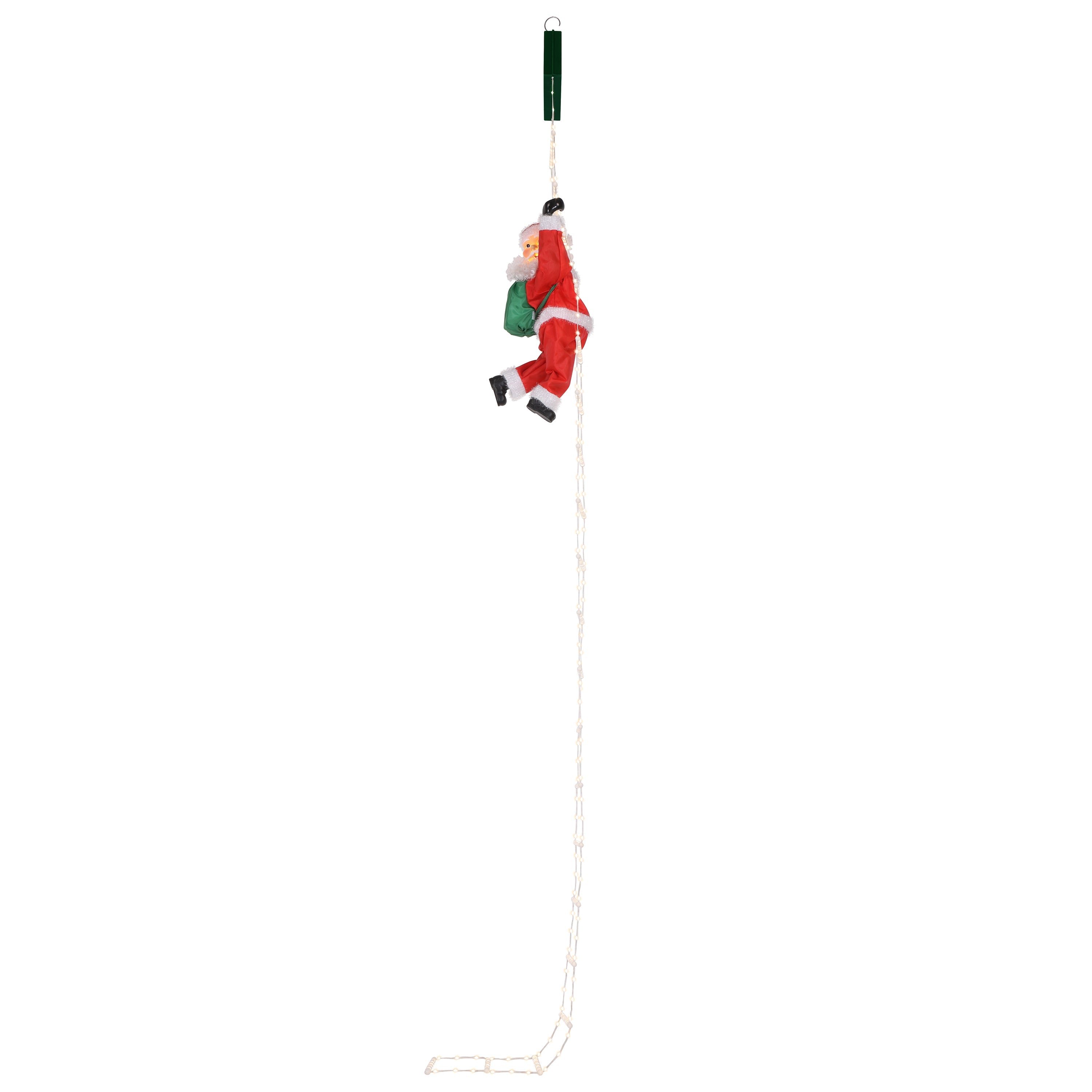 10 ft. Outdoor Animated Rope Ladder Climbing Santa - Mr. Christmas