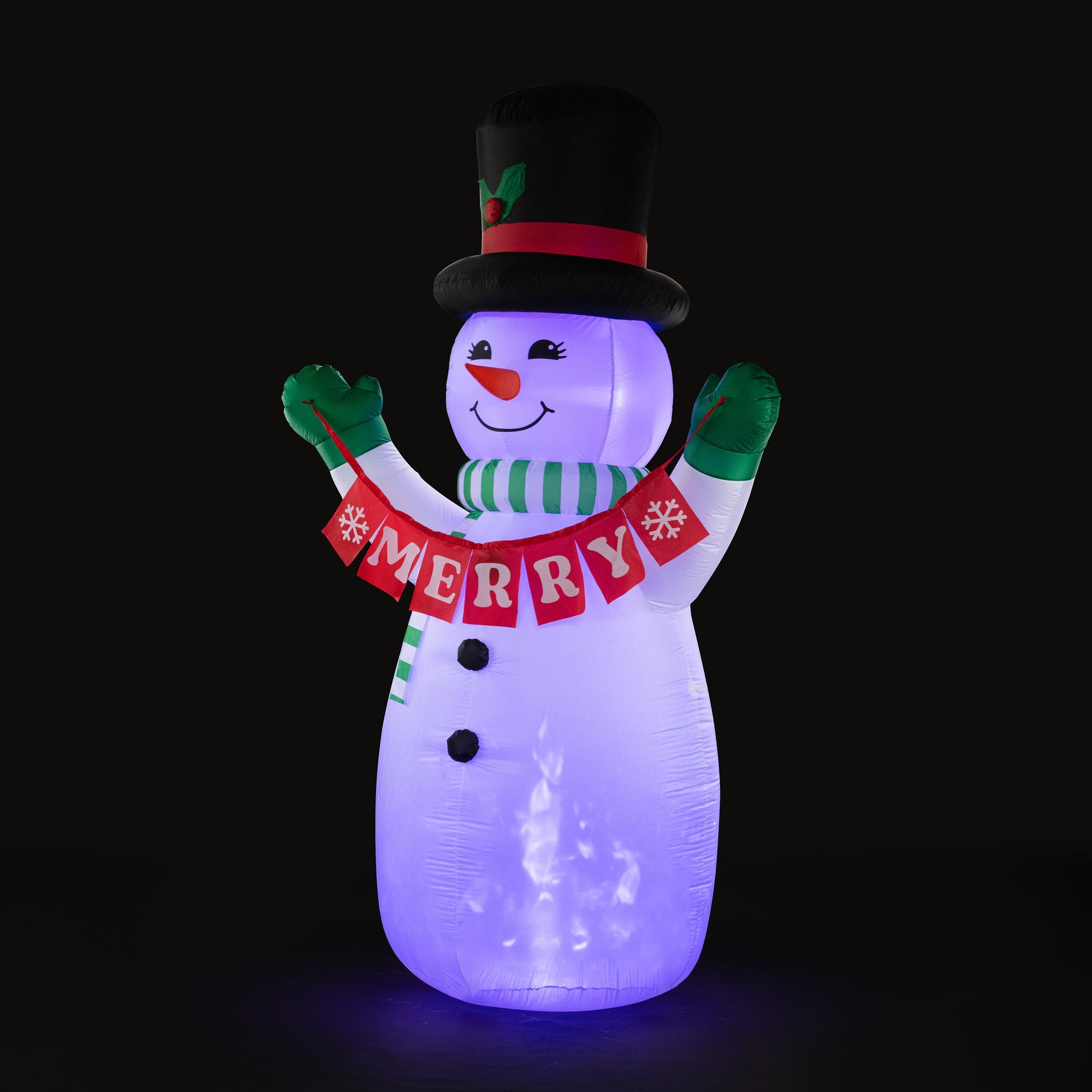 10 ft. Outdoor Lit Inflatable - Merry Snowman - Mr. Christmas