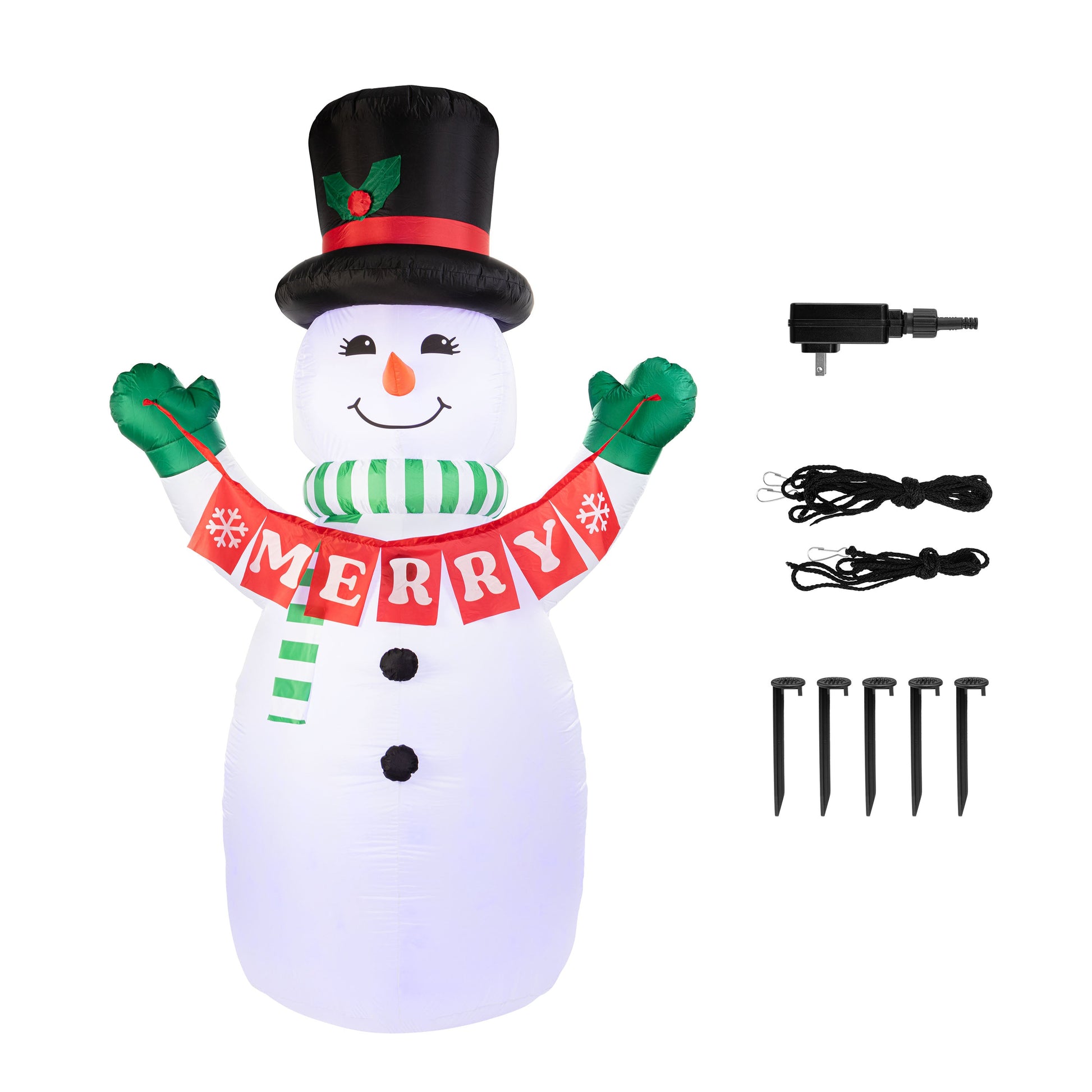 10 ft. Outdoor Lit Inflatable - Merry Snowman - Mr. Christmas