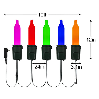 10 ft. Oversized Jumbo Multi-Color Light Strand - Mr. Christmas