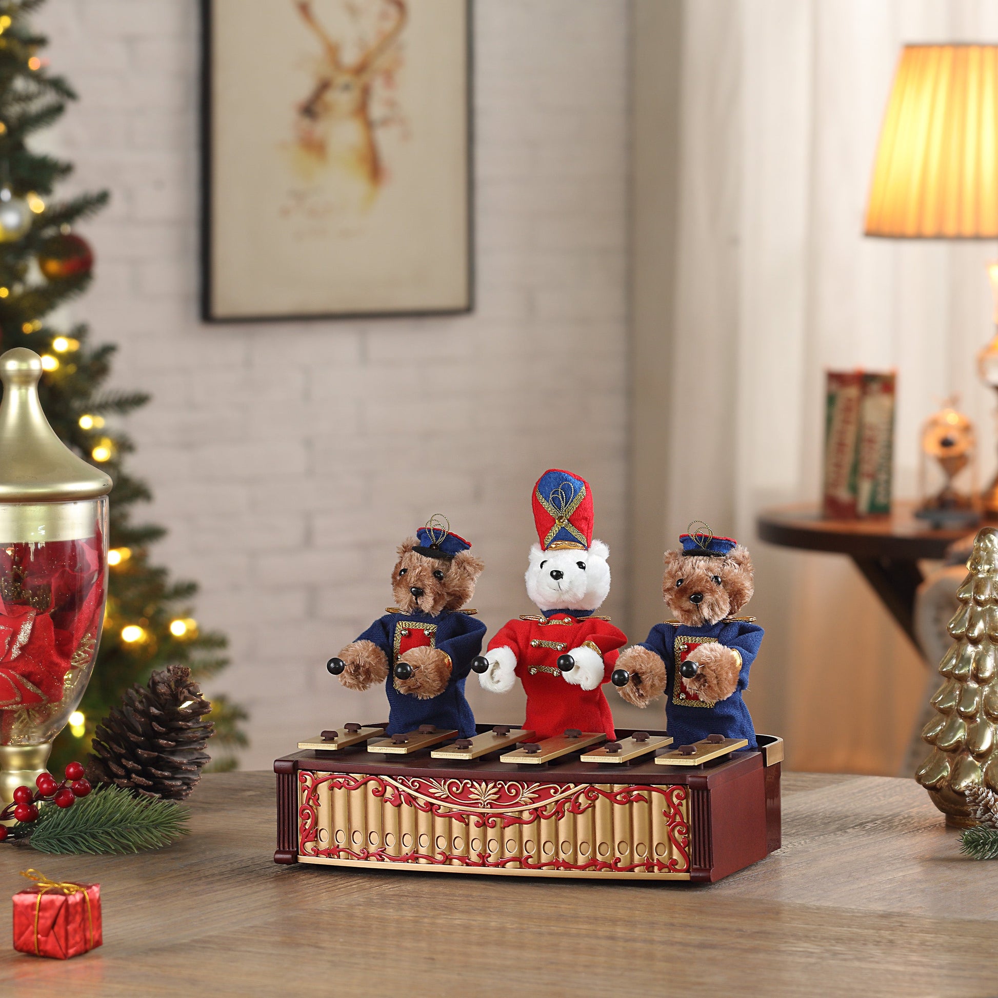 10 in. Animated Bandstand Bears - Mr. Christmas