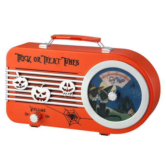 10 in. Trick or Treat Orange Radio - Mr. Christmas