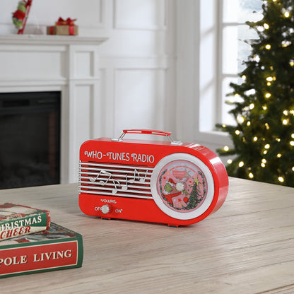 10.5 in. Grinch Who-Tunes Radio - Red - Mr. Christmas