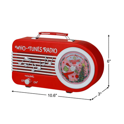 10.5 in. Grinch Who-Tunes Radio - Red - Mr. Christmas