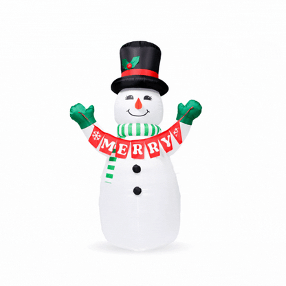 10 ft. Outdoor Lit Inflatable - Merry Snowman