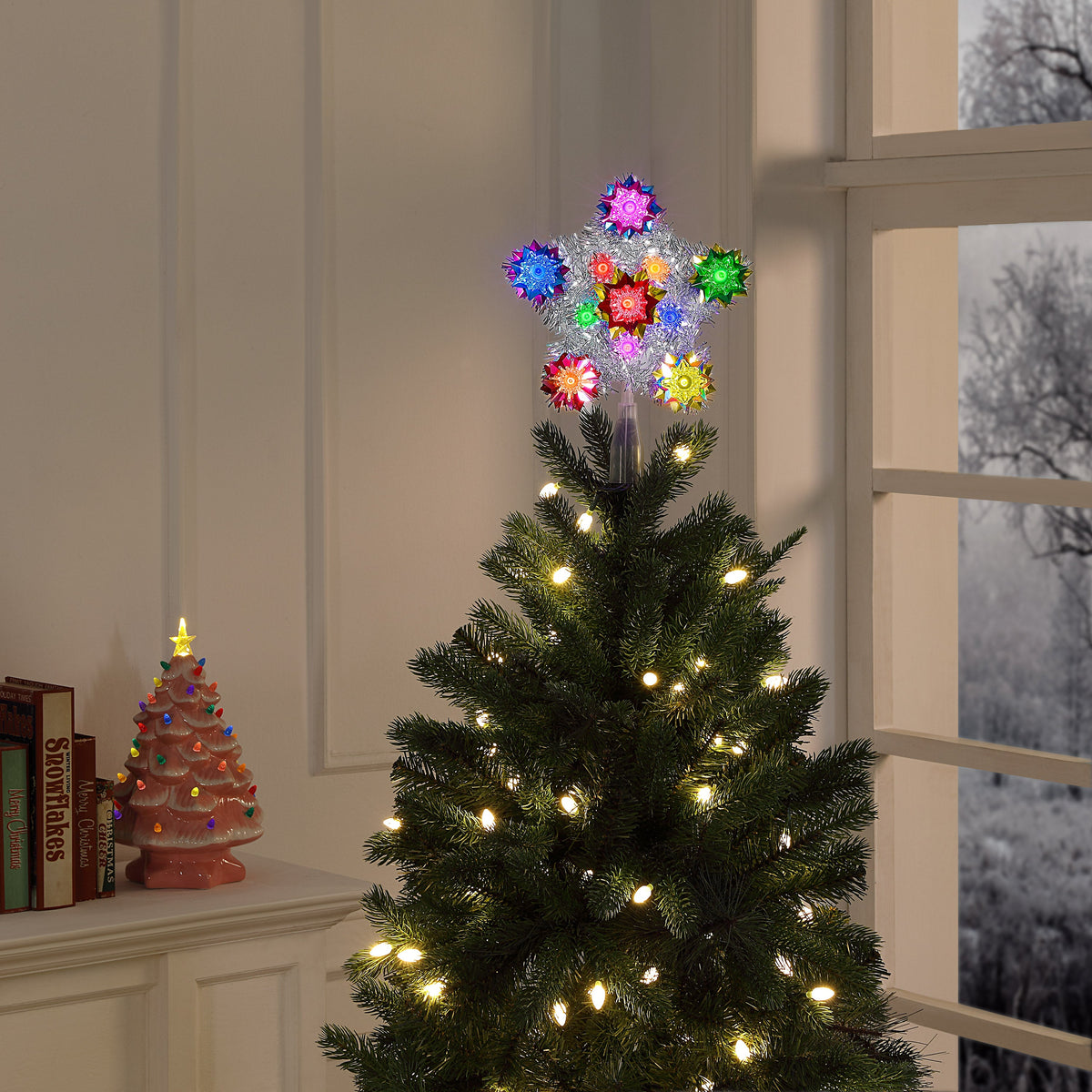 11 in. Tinsel Star Tree Topper - Mr. Christmas