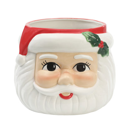 12 in. Ceramic Santa Candy Bowl