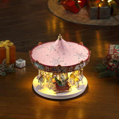 12 in. Animated Swarovski Snowflake Carousel - Mr. Christmas