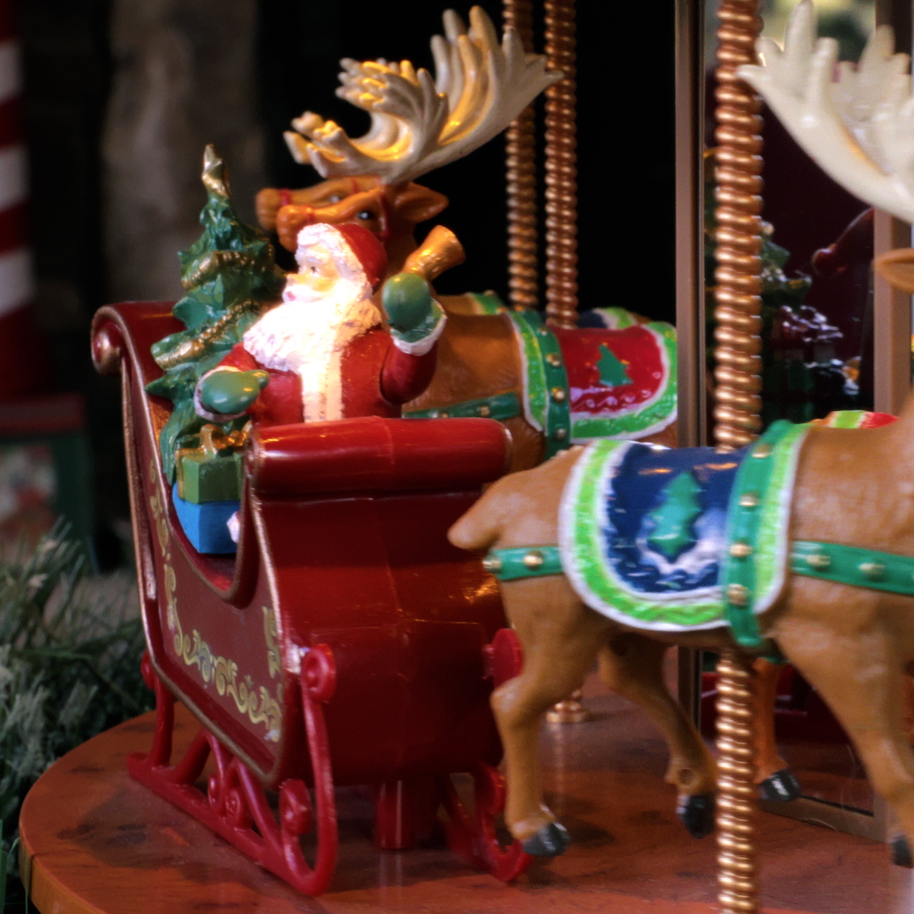 12 in. Animated Very Merry Carousel - Mr. Christmas