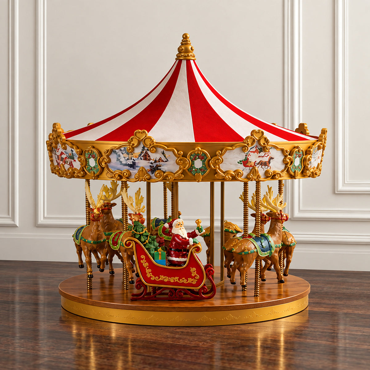 12 in. Animated Very Merry Carousel - Mr. Christmas