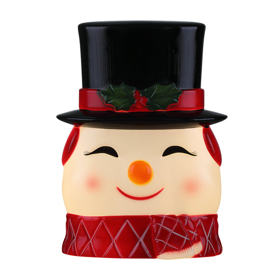 12 in. Blow Mold Lit Tree Topper - Snowman - Mr. Christmas