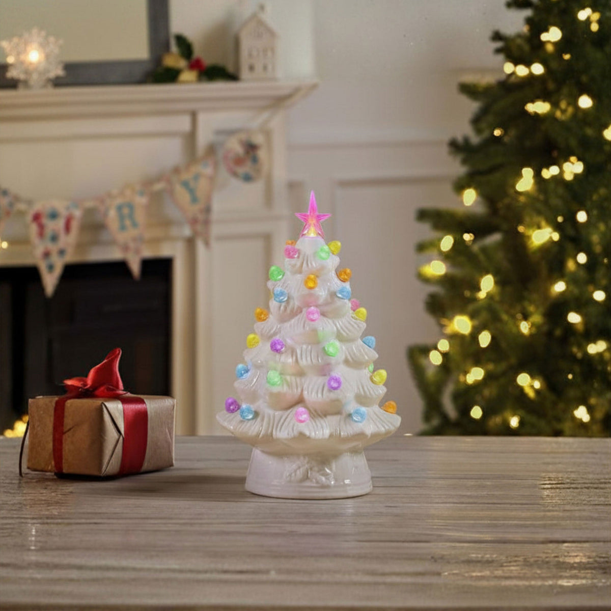 12 in. Gumdrop Nostalgic Tree - White - Mr. Christmas