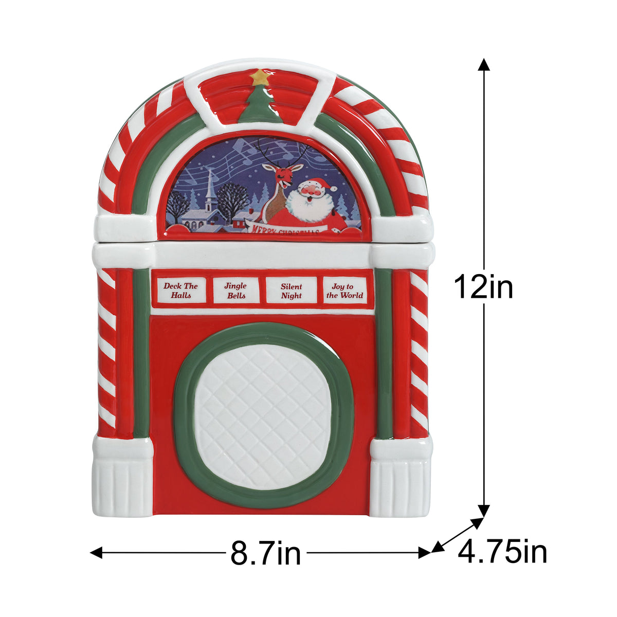 12 in. Jukebox Cookie Jar - Mr. Christmas