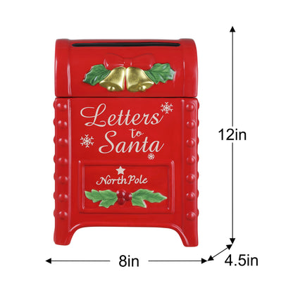 12 in. Letters to Santa North Pole Mailbox Cookie Jar - Mr. Christmas