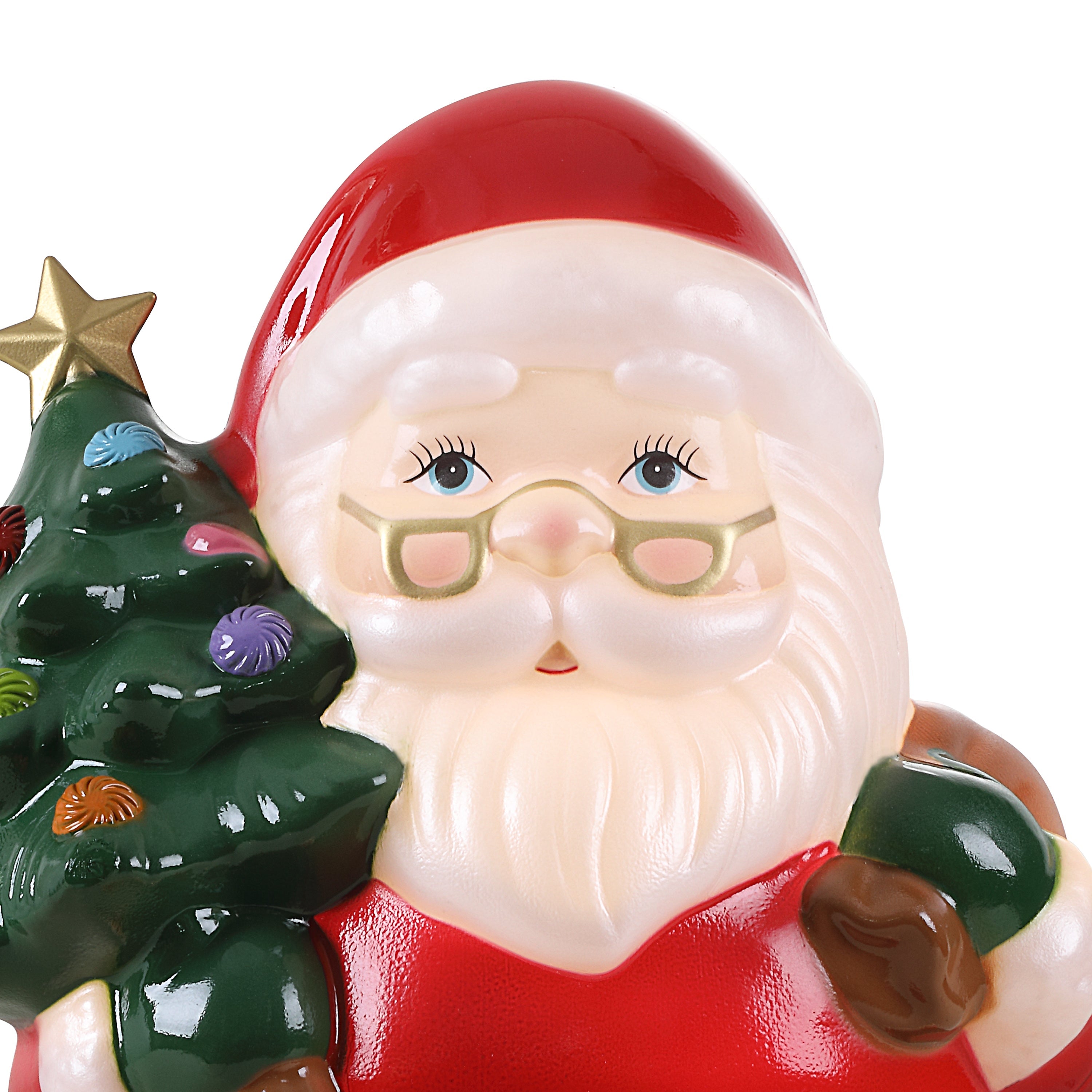 12 in. Nostalgic Lit Blow Mold Figure - Santa - Mr. Christmas