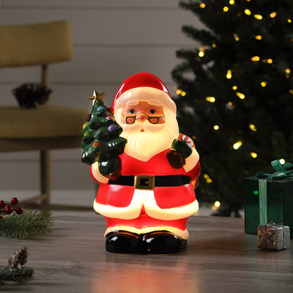 12 in. Nostalgic Lit Blow Mold Figure - Santa - Mr. Christmas