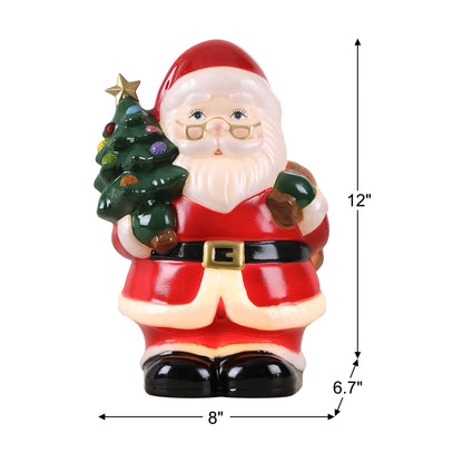 12 in. Nostalgic Lit Blow Mold Figure - Santa - Mr. Christmas