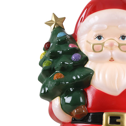 12 in. Nostalgic Lit Blow Mold Figure - Santa - Mr. Christmas