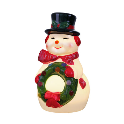 12 in. Nostalgic Lit Blow Mold Figure - Snowman - Mr. Christmas