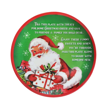 12 in. Santa's Giving Plate - Mr. Christmas