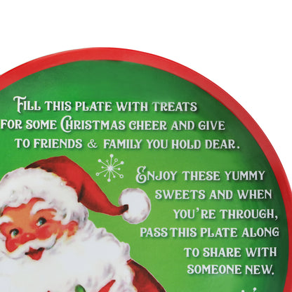 12 in. Santa's Giving Plate - Mr. Christmas