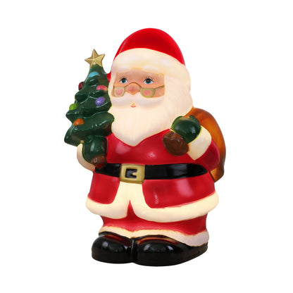 12 in. Nostalgic Lit Blow Mold Figure - Santa