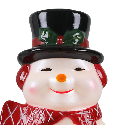 12 in. Nostalgic Lit Blow Mold Figure - Snowman
