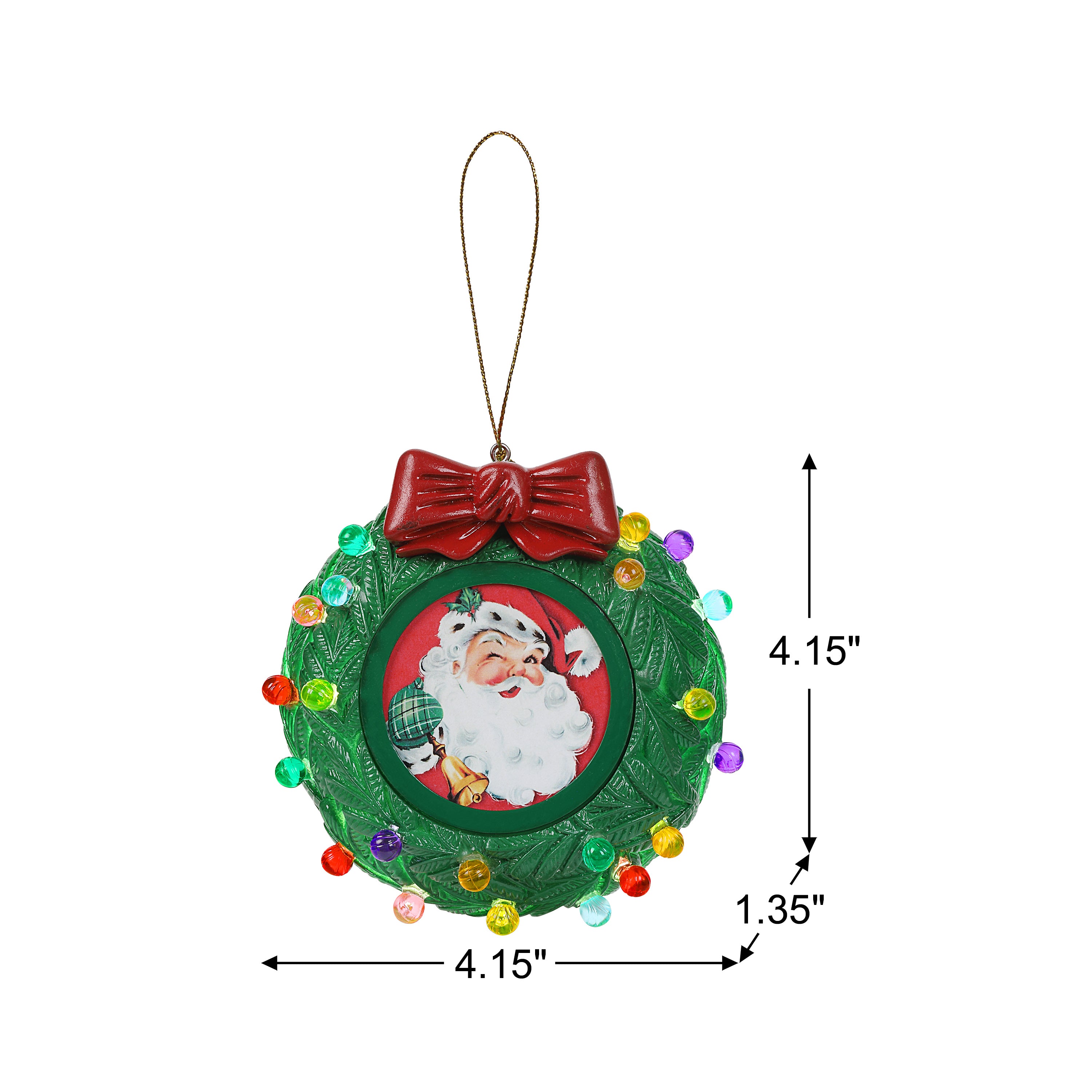 4" Recordable Wreath Ornament - Green