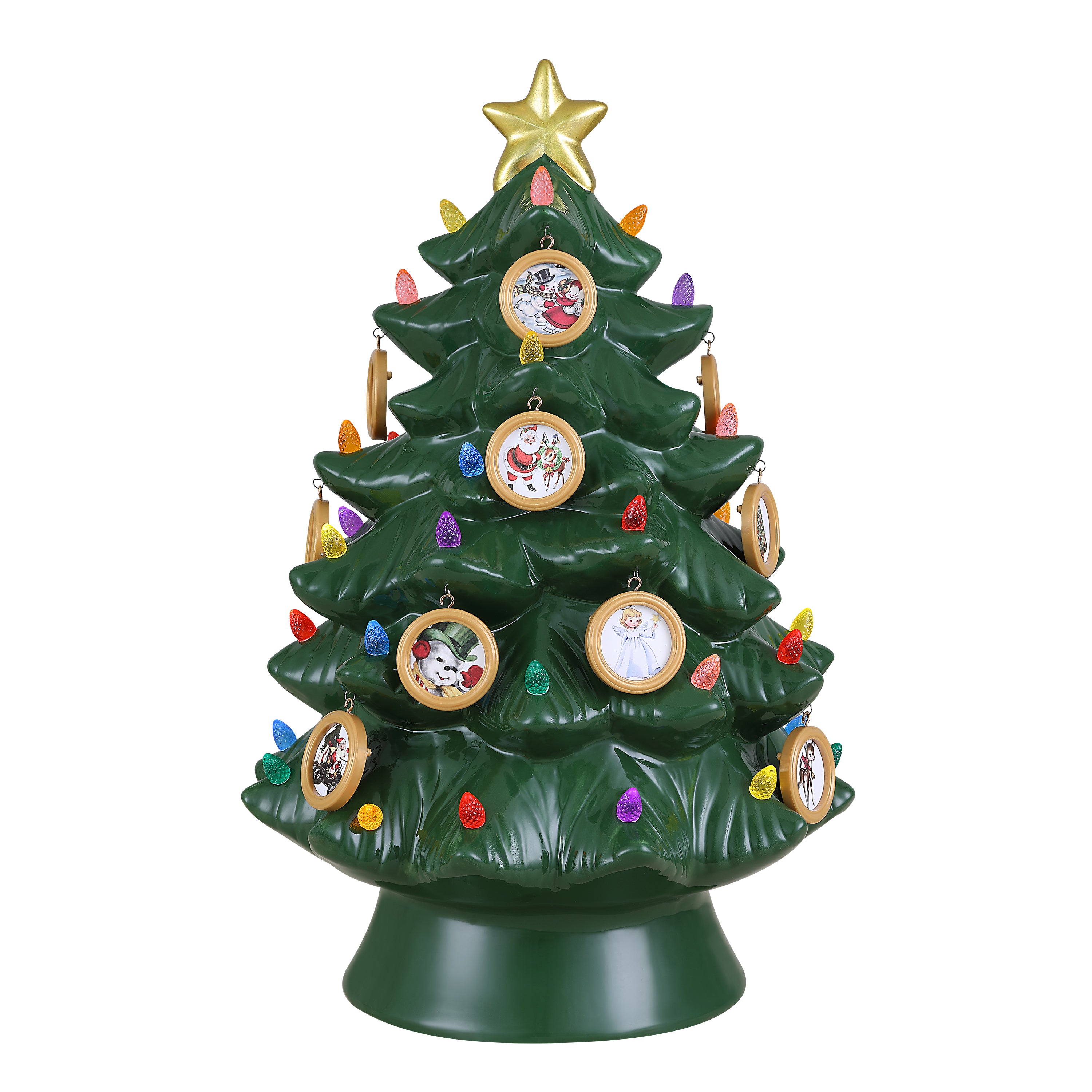 15 in. Family Photo Nostalgic Ceramic Tree