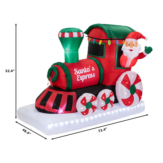 6 ft. Outdoor Lit Inflatable - Santa's Express Train