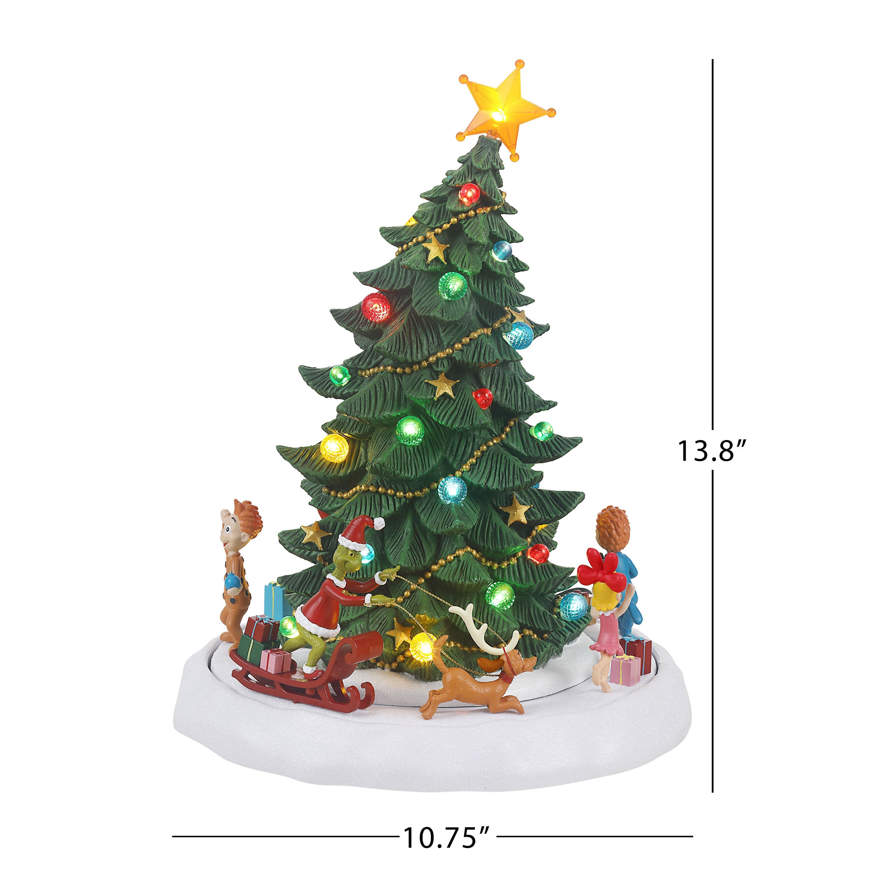 13 in. Animated Grinch Tree - Mr. Christmas