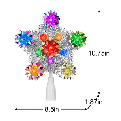 11 in. Tinsel Star Tree Topper