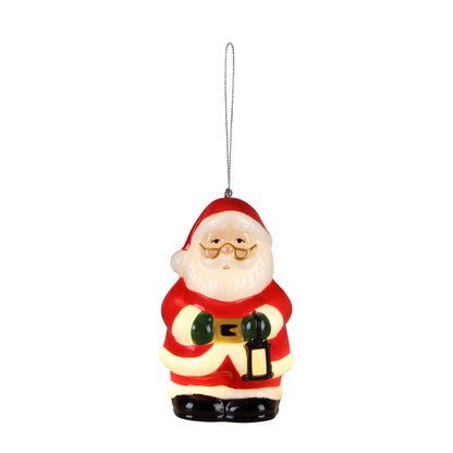 5 in. Set of 12 Blow Mold Character Ornaments - Santa & Angel