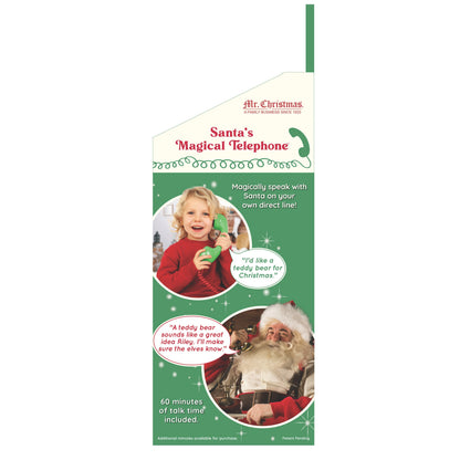 Product packaging for 'Santa's Magical Telephone' by Mr. Christmas on a white background